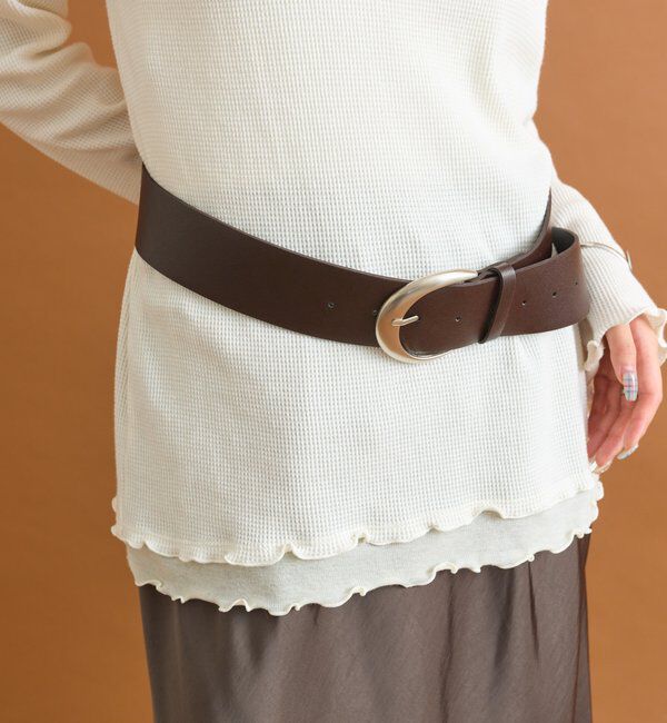  「ラウンドバックルワイドベルト」|ベルト|