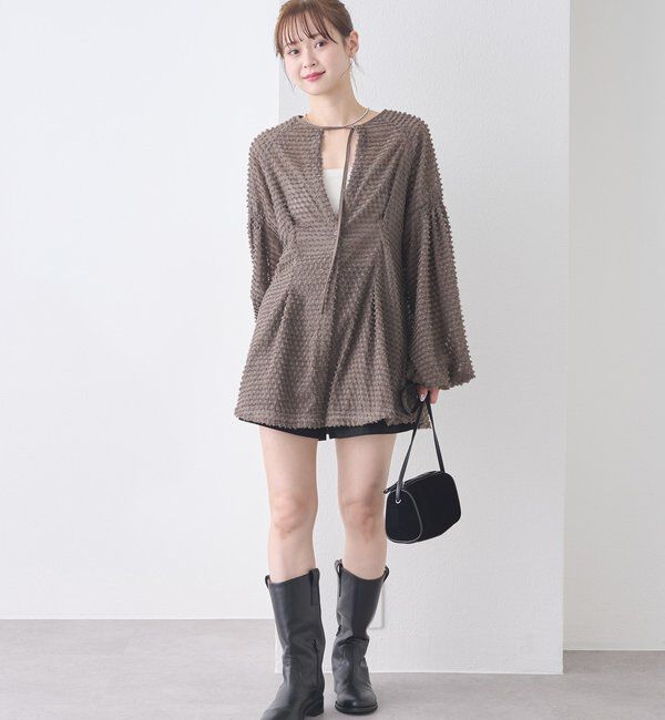  「【@akane__11.1】フリンジシェイプチュニック」|シャツ・ブラウス|