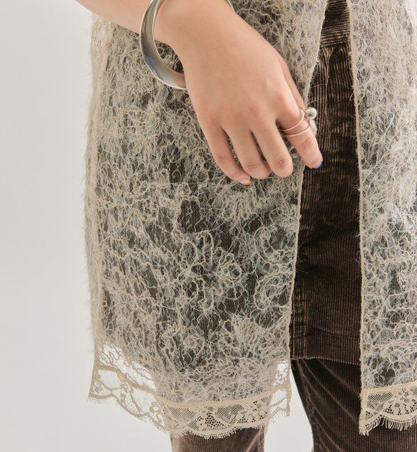  「シャギーレース タンクチュニック」|シャツ・ブラウス|