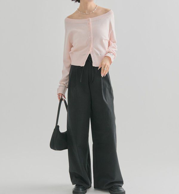  「クリアボタン カーディガン」|カーディガン|