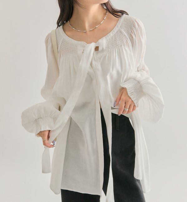  「ボウタイスキッパーブラウス」|シャツ・ブラウス|