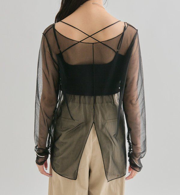  「シアースリットチュール トップス」|Tシャツ・カットソー|