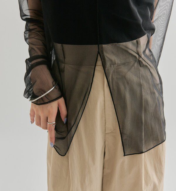  「シアースリットチュール トップス」|Tシャツ・カットソー|