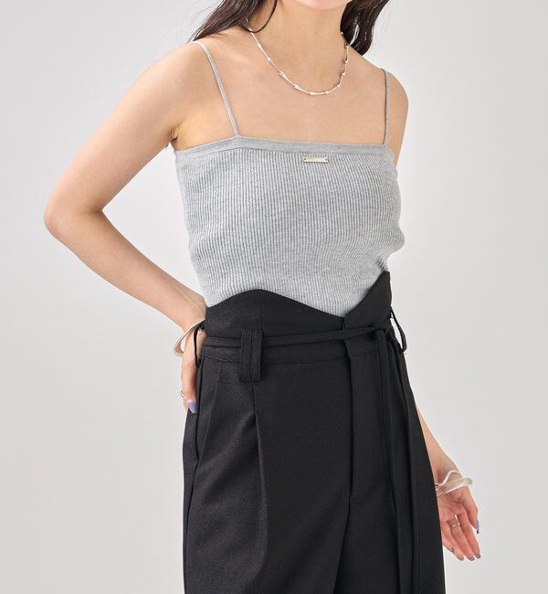  「パット付き ショートニットキャミソール」|キャミソール|