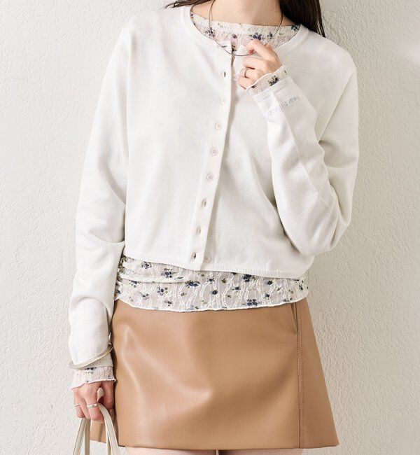  「チビボタン長袖カーディガン」|カーディガン|