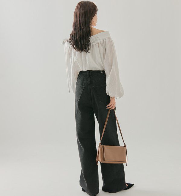  「レース切替デニム」|デニム|