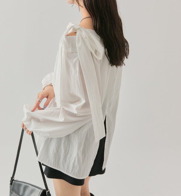  「肩リボンオフショルブラウス」|シャツ・ブラウス|