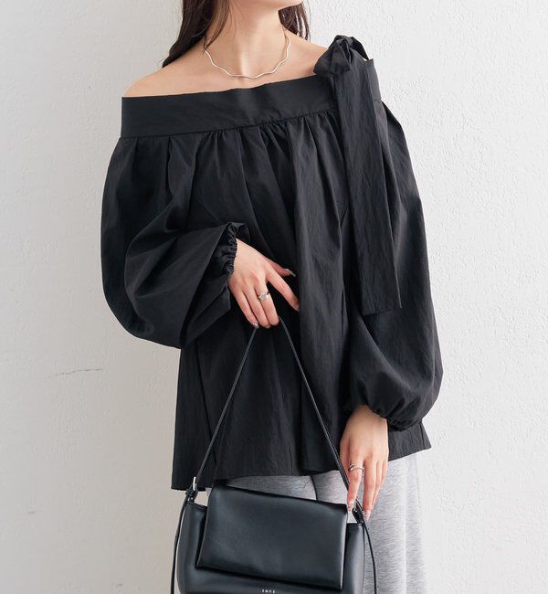  「肩リボンオフショルブラウス」|シャツ・ブラウス|