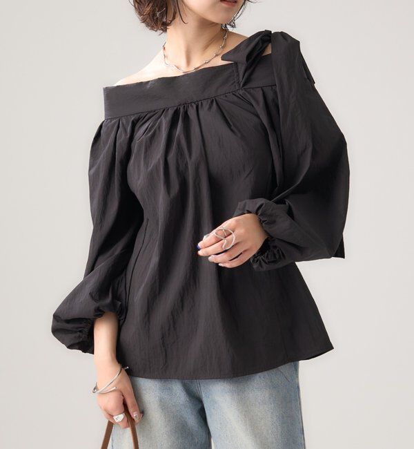 「肩リボンオフショルブラウス」|シャツ・ブラウス|