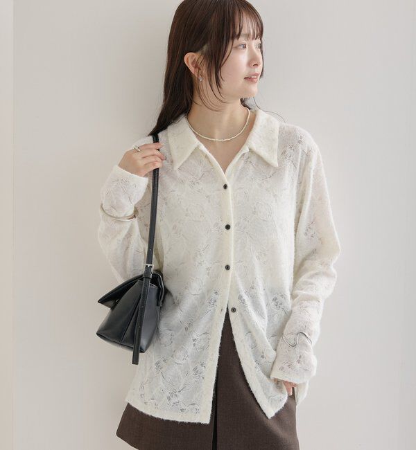  「襟付きシャギーカーディガン」|Tシャツ・カットソー|