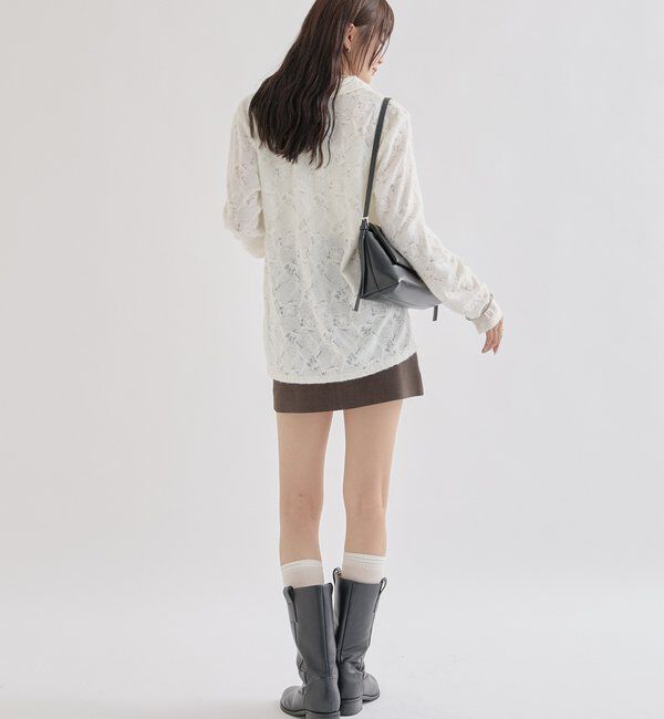  「襟付きシャギーカーディガン」|Tシャツ・カットソー|