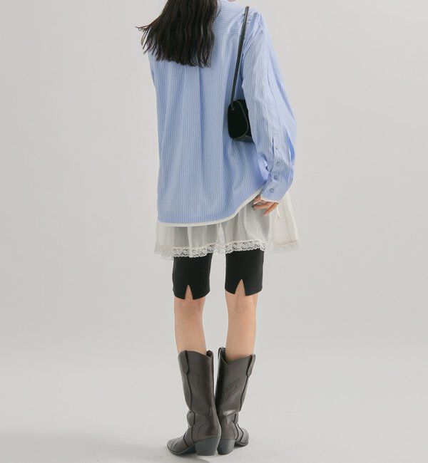  「ポケット刺繍ストライプシャツ」|シャツ・ブラウス|