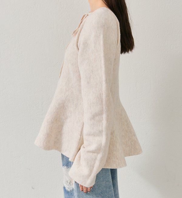  「スクエアネックペプラムニット」|ニット・セーター|