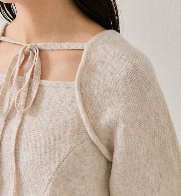  「スクエアネックペプラムニット」|ニット・セーター|