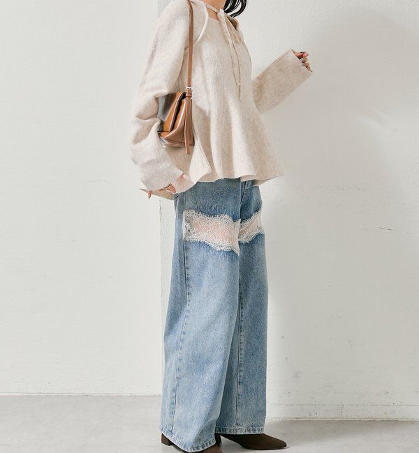  「スクエアネックペプラムニット」|ニット・セーター|