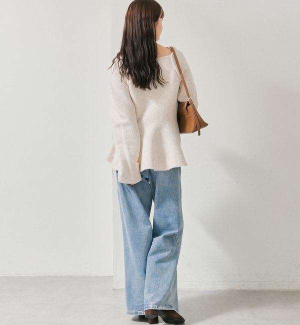  「スクエアネックペプラムニット」|ニット・セーター|