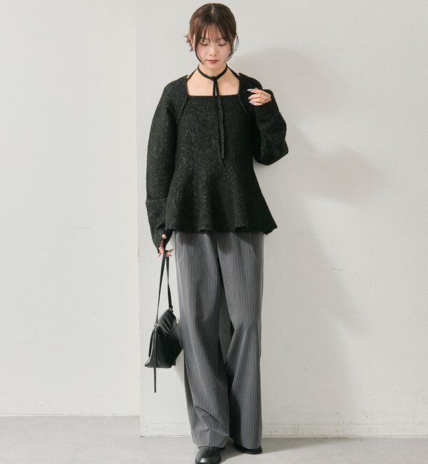  「スクエアネックペプラムニット」|ニット・セーター|