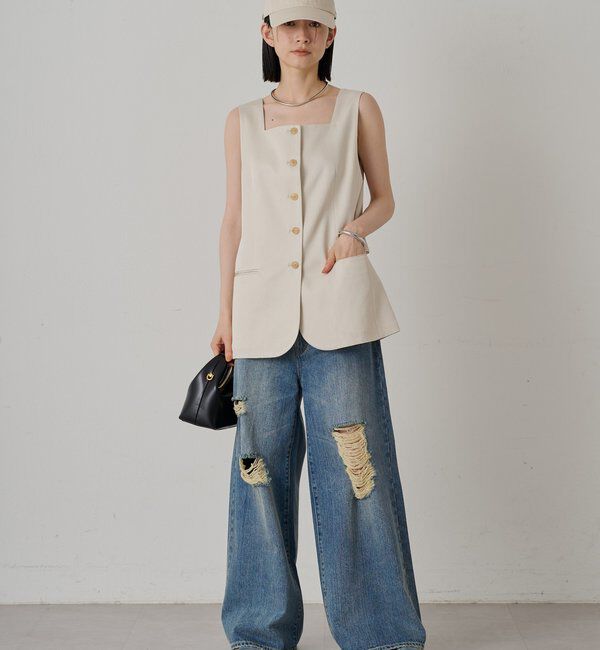  「ワイドデニムパンツ」|デニム|