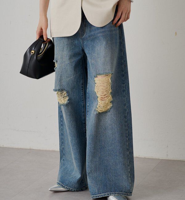  「ワイドデニムパンツ」|デニム|