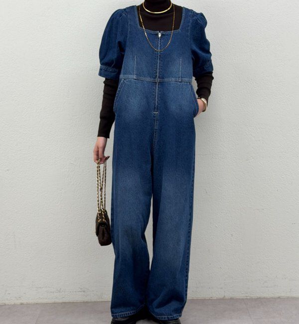  「デニムパフオールインワン」|ワンピース|