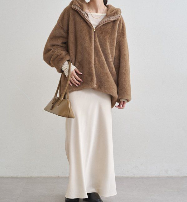  「フードフェイクファーブルゾン」|ベスト・ジレ|