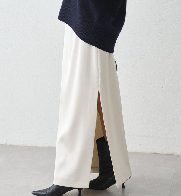  「スリットサテンタイトスカート」|スカート|