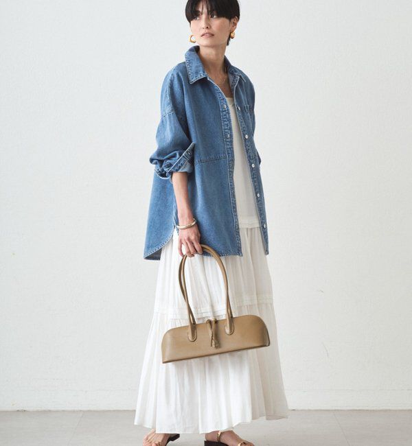  「サテンティアードキャミワンピース」|ワンピース|