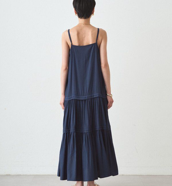  「サテンティアードキャミワンピース」|ワンピース|