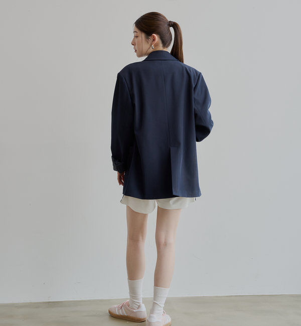  「ロゴブローチ付きオーバーシングルジャケット」|テーラードジャケット|
