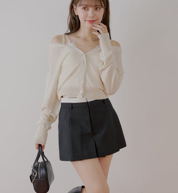  「ボックスプリーツレイヤードスカパン」|スカート|