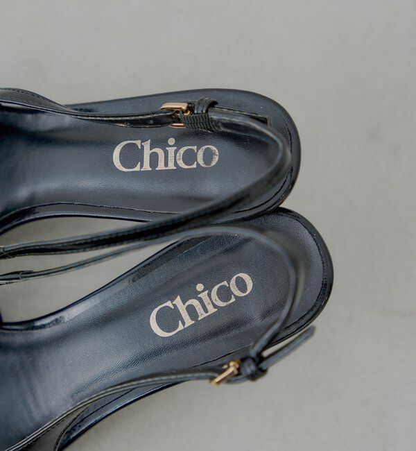  「バックストラップリボンヒールミュール」|パンプス|