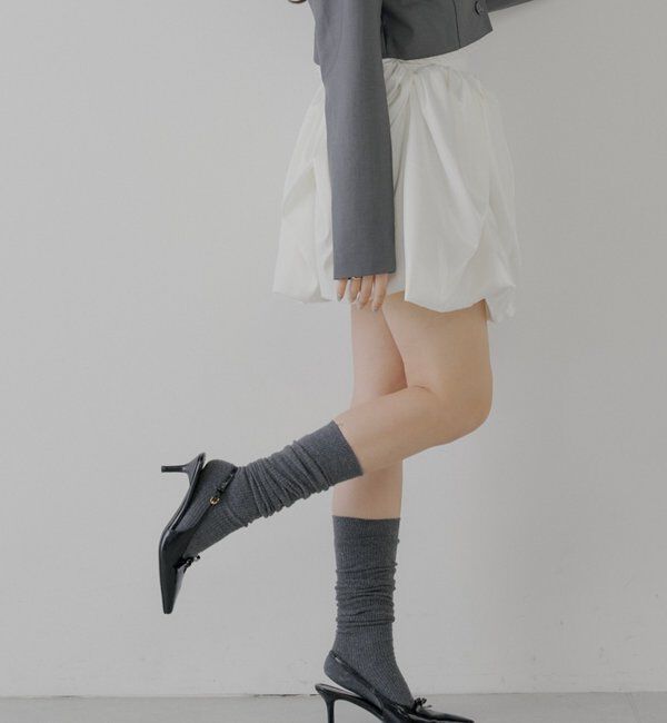  「バックストラップリボンヒールミュール」|パンプス|