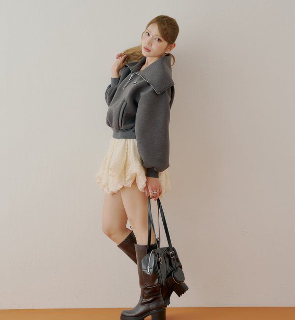  「ハーフジップルーズスウェット」|Tシャツ・カットソー|