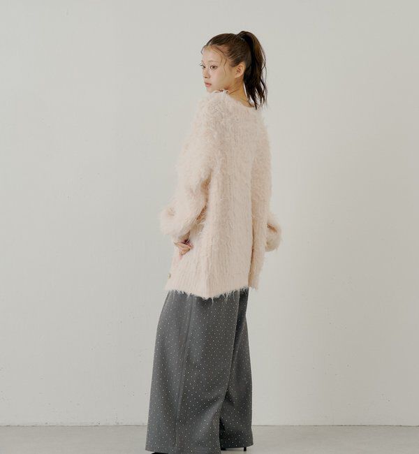  「金釦シャギールーズカーディガン」|カーディガン|