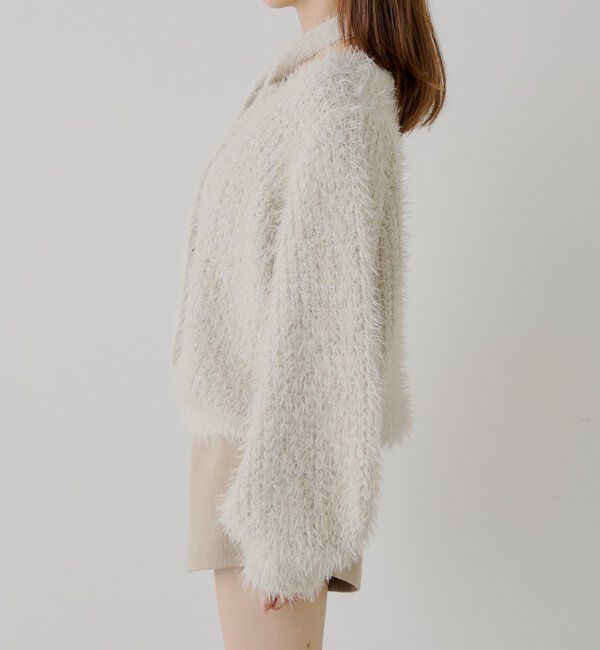  「タイ付きメランジルーズニット」|ニット・セーター|