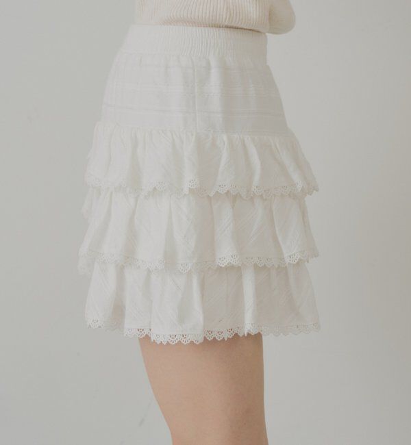  「フリルティアードミニスカート」|スカート|