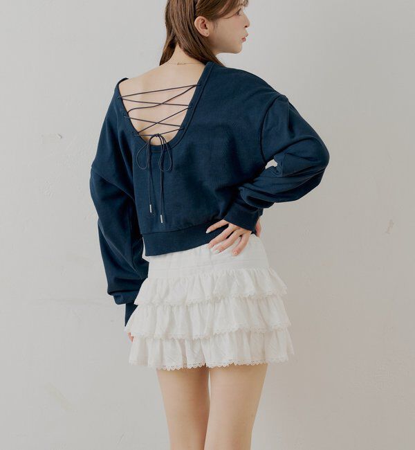  「ティアードフリルミニスカート」|スカート|