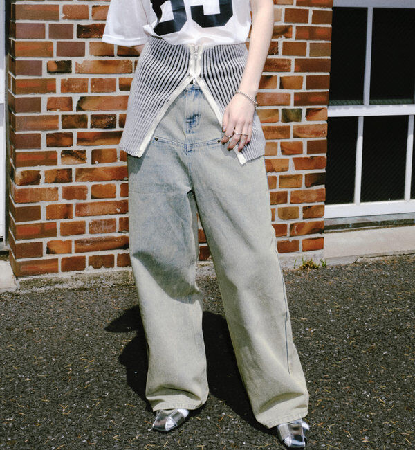  「SLASH POCKET BLAST WIDE DENIM」|デニム|