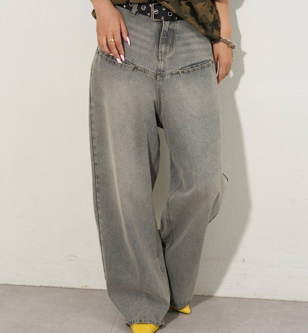  「SLASH POCKET BLAST WIDE DENIM」|デニム|