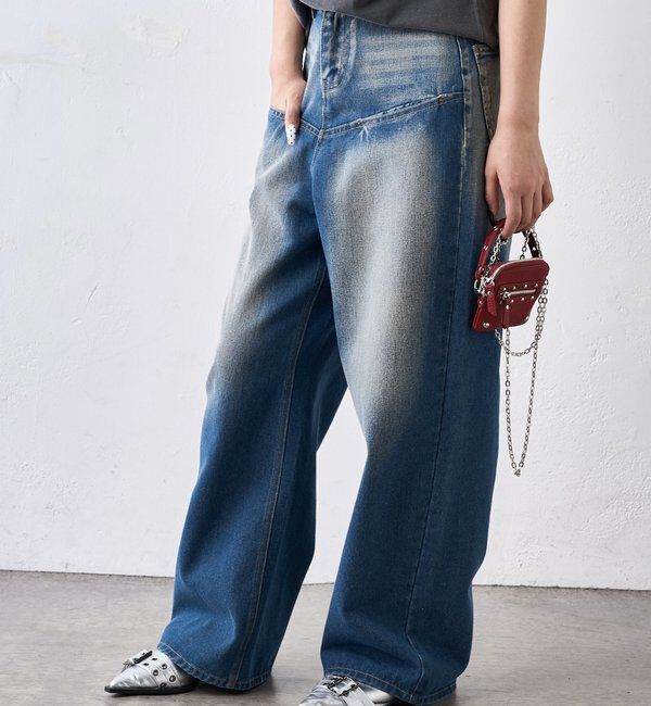  「SLASH POCKET BLAST WIDE DENIM」|デニム|