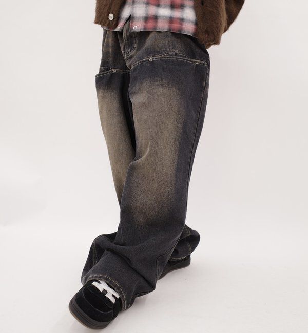 「SLASH POCKET BLAST WIDE DENIM」|デニム|