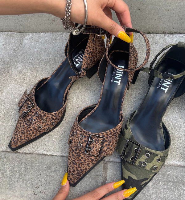  「【HiNT】 BELT STRAP MULE PUMPS」|パンプス|