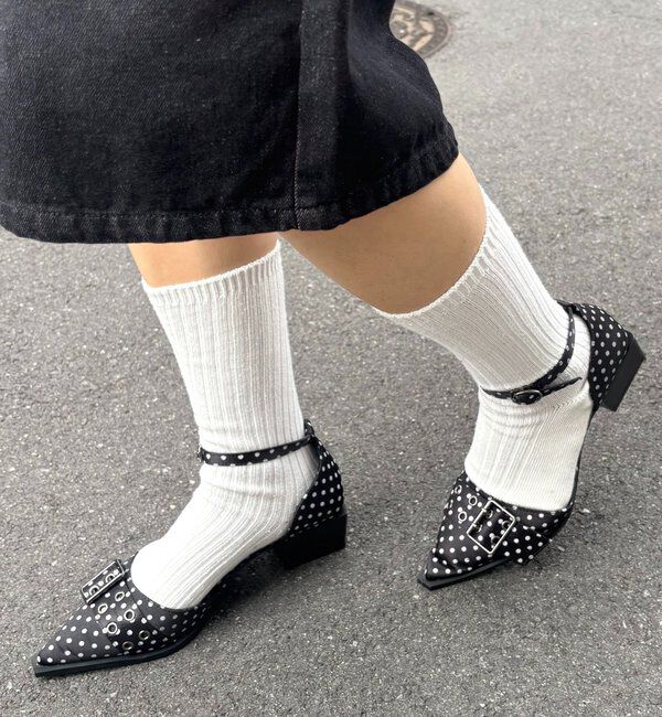  「【HiNT】 BELT STRAP MULE PUMPS」|パンプス|