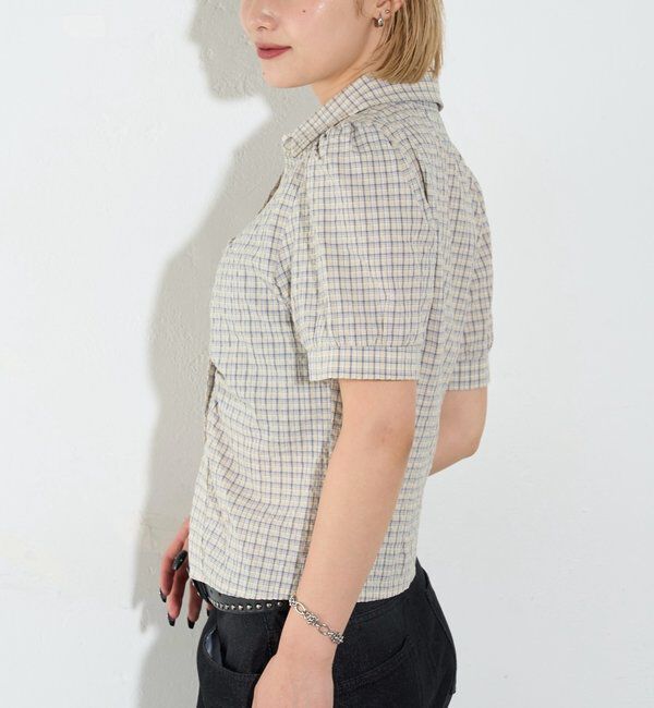  「パフスリーブギャザーブラウス」|シャツ・ブラウス|