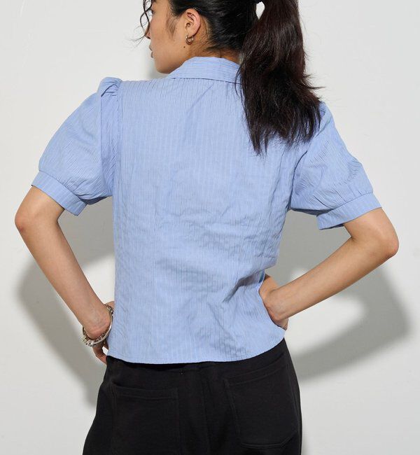  「パフスリーブギャザーブラウス」|シャツ・ブラウス|