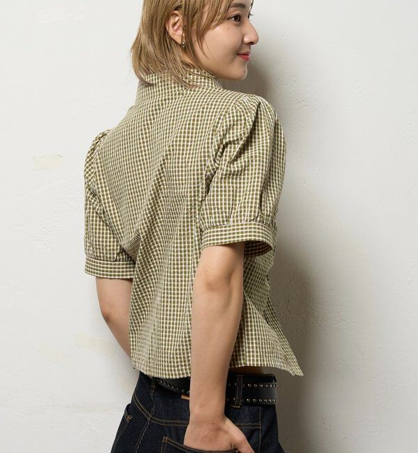  「パフスリーブギャザーブラウス」|シャツ・ブラウス|