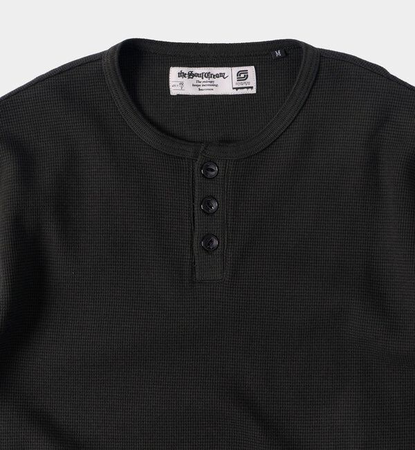  「【Sourcream/サワークリーム】ワッフルヘンリーネックTEE / 2サイズ」|Tシャツ・カットソー|