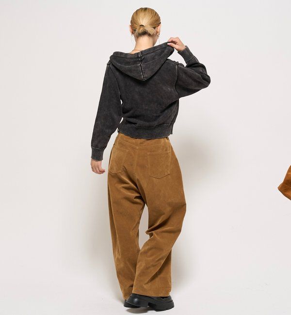  「KOOKYNピグメント加工ジップニットパーカー」|パーカー|