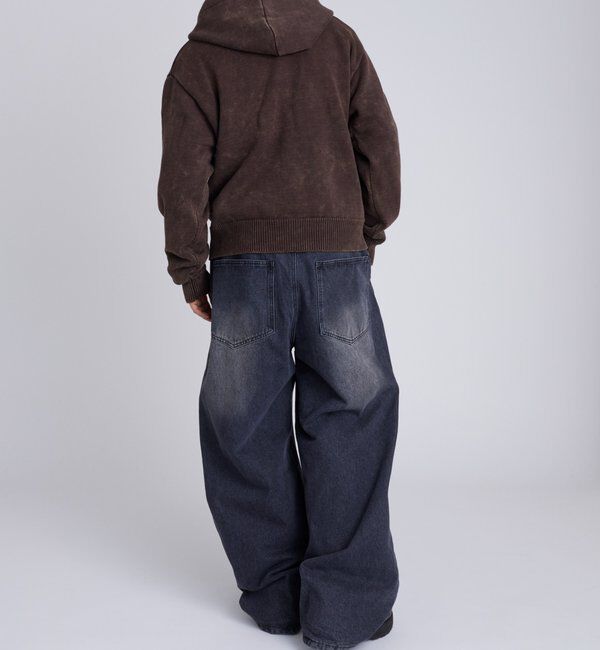  「KOOKYNピグメント加工ジップニットパーカー」|パーカー|