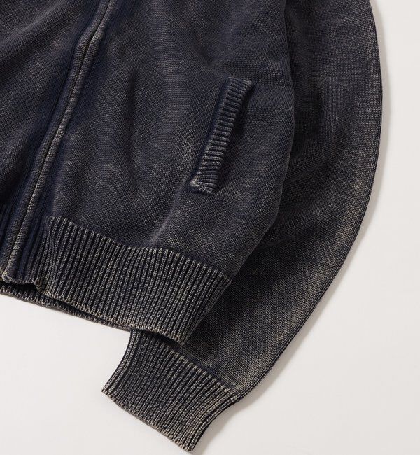  「KOOKYNピグメント加工ジップニットパーカー」|パーカー|